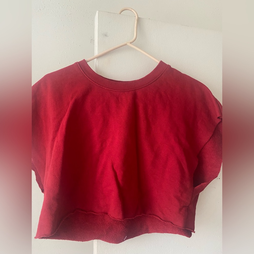 Red crop top
